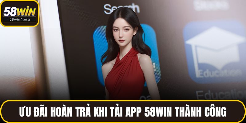 Ưu đãi hoàn trả khi tải app 58WIN thành công